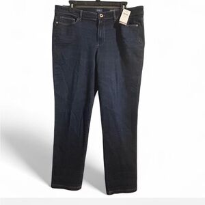 J.Jill NWT Denim Dark wash boyfriend straight leg ankle jeans size 14 petite